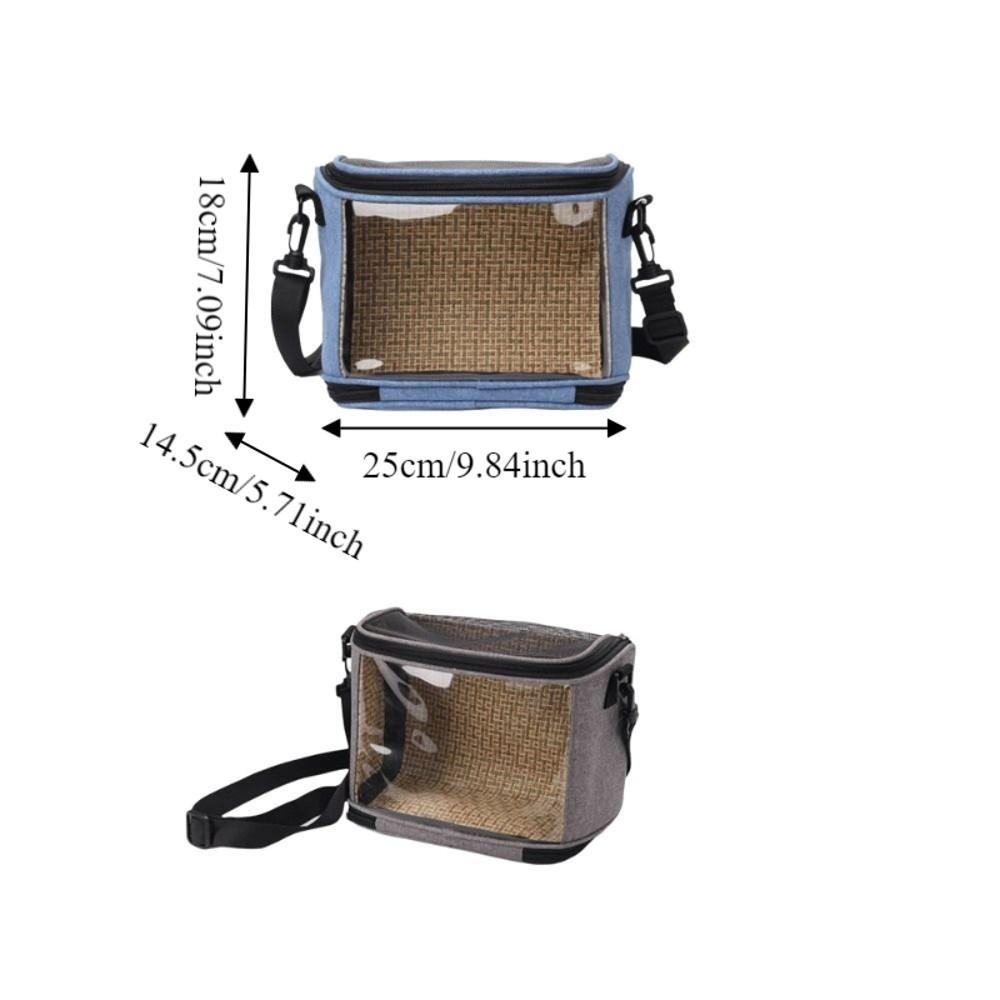 Breathable Mesh Pet Travel Bag Portable Large Capacity Pet Carrier Adjustable Straps Clear Window Hamster Carrying Bag Travel