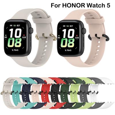 Weiches Silikon-Uhrenarmband für HONOR Watch 5 Smartwatch-Armband Armband Handgelenksband Schnellverschluss Gürtel Zubehör Ersatzband