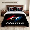 F1 Personalisiertes Individuelles Namens-3-teiliges Bettwäscheset Weiches Bettbezug-Set Für Schlafzimmer Heimdekoration