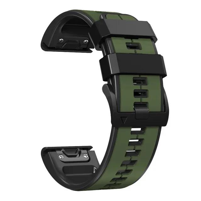 

26mm 22mm For Garmin Fenix 7X 7 Pro 6 6X Pro 5X 5 Plus Sapphire Solar Watch Strap Bracelet Quick Release Silicone Band Wristband Quickfit 26mm