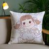 Candy Brand F-Fujiya Cushion Cover Plush Fabric Soft Double-Sided Printed Invisible Zipper Sofa Pillow Case Home Decor