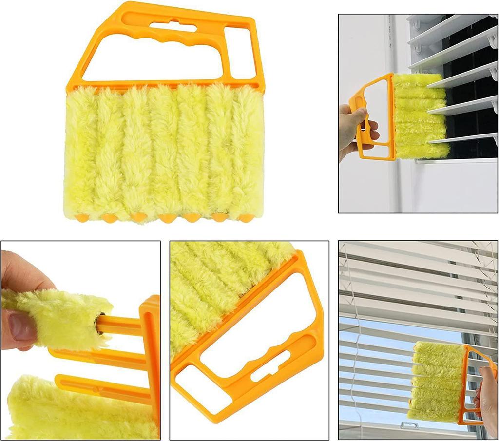 Brosse de nettoyage de vitres en microfibre pour climatiseur, nettoyeur de poussière, lavage de lame de store vénitien, chiffon de nettoyage, outil de cuisine