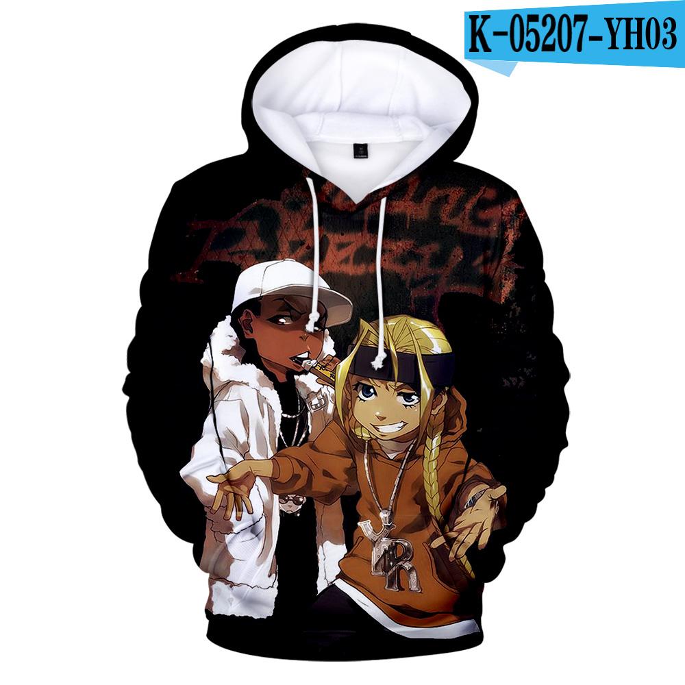 The Boondocks Hoodies 3D Long Sleeve Sweatshirt Men's Hoodie Women Casual Harajuku Streetwear Unisex Oversized Clothes