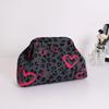 New Knitted Handbag Striped Cloud Large Capacity Daily Versatile Contrasting Color Clip Bag