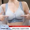 Taglia L Donna Fibbia Frontale Coppe Fisse Senza Cuciture Raccolta Paio di Latte Anti-Caduta Speciale per Allattamento Biancheria Intima
