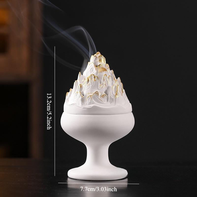 Vintage Boshan Furnace Tower Incense Burner Creative Incense Path Gypsum Incense Burner Ornament Sandalwood Incense Burner
