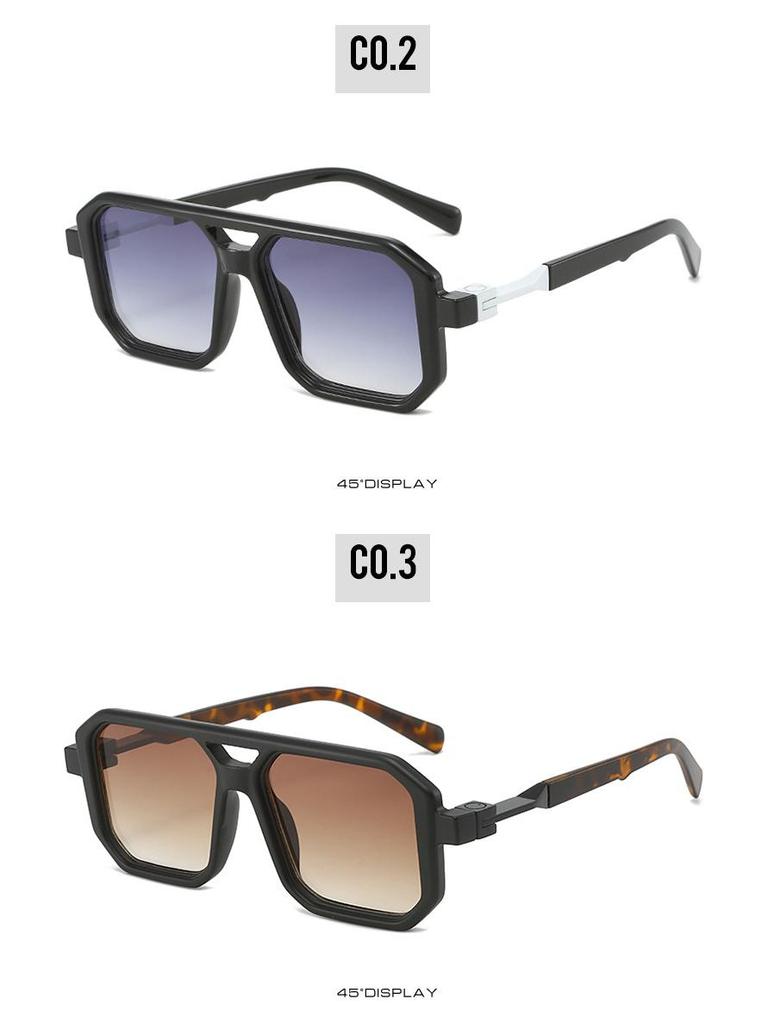 2023 Retro Double Bridge Aviator Sunglasses - European & American Minimalist Fashion