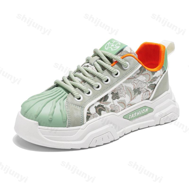 Fashion 2025 Spring New Men's Breathable Cloth Surface Height Increasing Shoes Fashion Trendy Versatile Casual Low Top Chunky sneakers