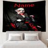 Custom Name Halloween horror Print Tapestry, Backdrop, Easy Setup, Ideal for Bedroom, Office & Living Room, with Aesthetic Wall Hanging Decor.