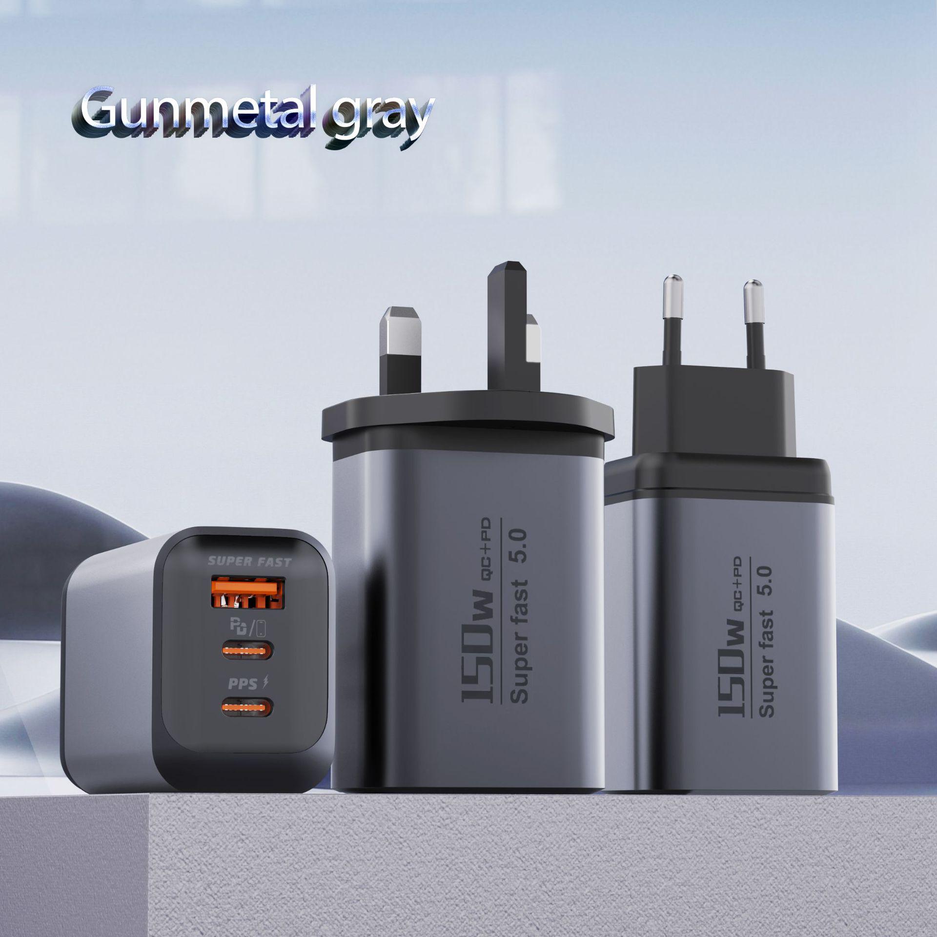 

150W Dual Type-C Super Fast Charger for Huawei & Apple Phones, Universal Compatibility EU Plug