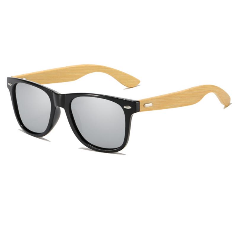 Retra Square Bamboo Legs Frame Glasses Ultra Light Myopia Nerd Spectacles Degree 0 -0.5 -1.0 -2.0 -3.0 -4.0 To -6.0