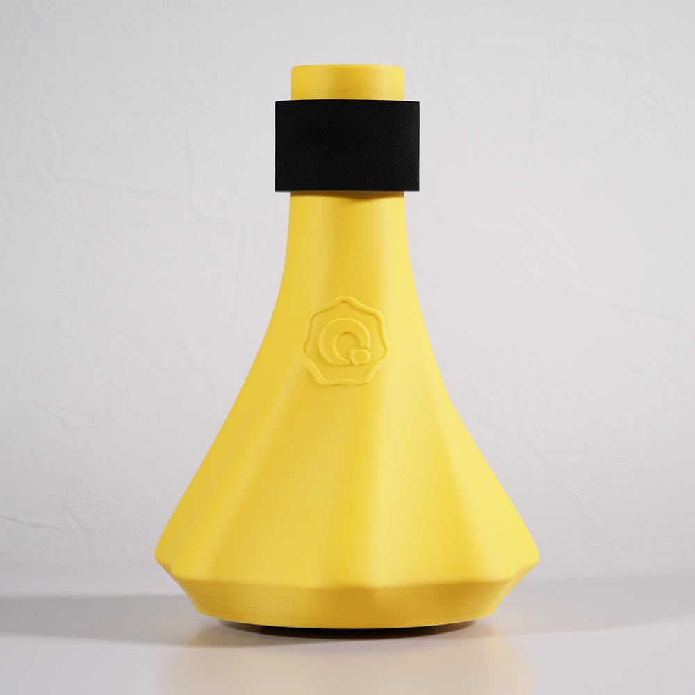 

Trombone Practice Silent and for Indoor with a Great Sound and by BRASS DESIGN Canary QooMute Mute, Lightweight, Practice, Feel, (Color Yellow)