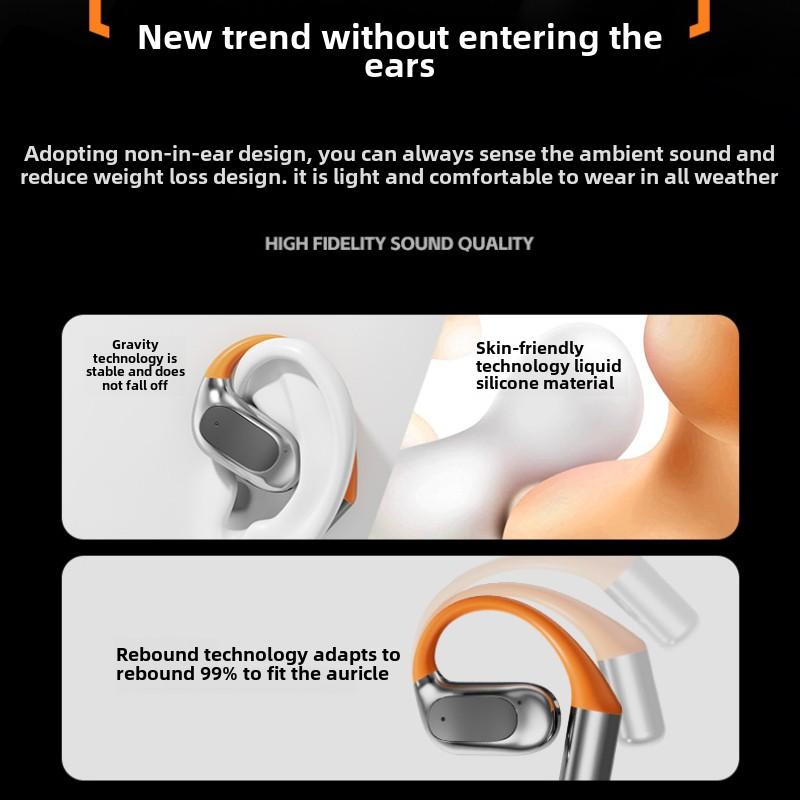 Otočná Sluchátka s Háčkem za Ucho Bluetooth Sluchátka Ultra-dlouhá Životnost Potlačení Hluku