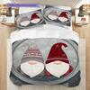 Dwarf Pattern Bedding Quilt Set Quilt Cover Pillowcase Home Decoration Birthday Gift (1 * duvet cover + 2 * pillowcase, without core)