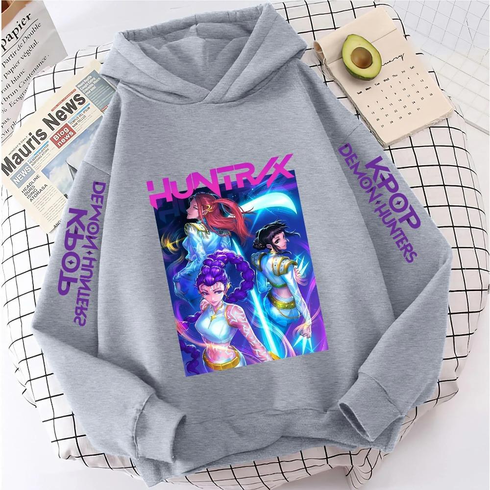 Mote Casual Hettegensere K-Pop Demon Hunters Genser Barneantrekk Gave KPop Demon Hunters Hettegensere Baby Jente Gutt Klær
