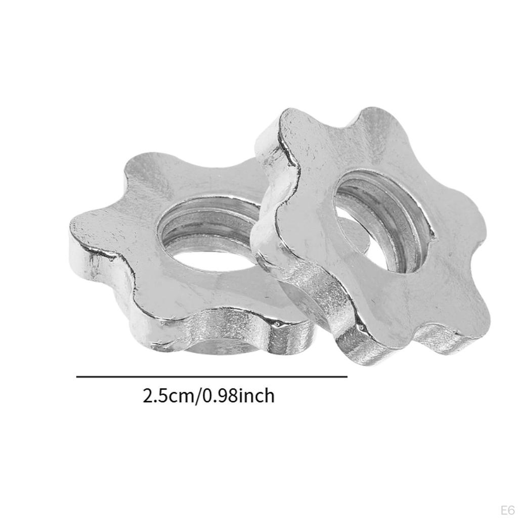 2 Colares de Barra, Colares de Halteres, Abraçadeiras de Parafuso Leves para 25 mm/0,98 Polegadas Esportes