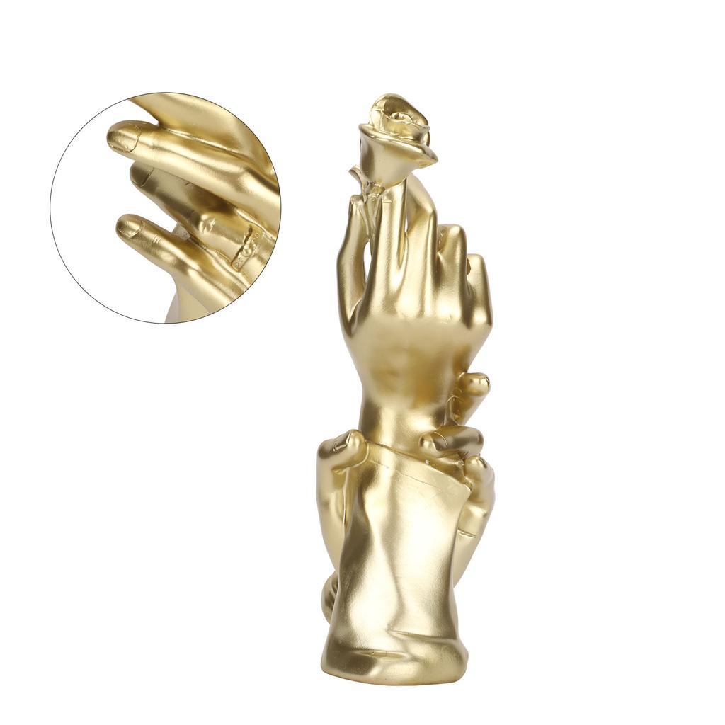 Ręcznie Wykonana Rzeźba Róży Żywica Elegancka Unikalna Statuetka Róży Dwuręcznej do Dekoracji Domu