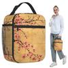 Fleur de Cerisier Sakura Fleurs Japonaises Sac à Lunch Isotherme pour Femmes Bureau Glacière Thermique Boîte Alimentaire Sac Fourre-tout Boîtes à Lunch Portables