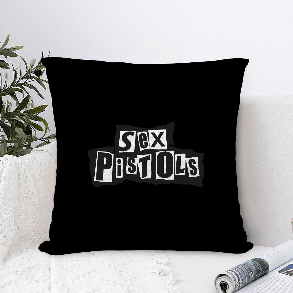 S-Sex P-Pistols Band Pillow Case Sofa Decorative Home Double-sided Print Plush Square Throw Pillow Covers Cushion Decor Cover