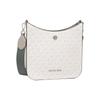 MICHAEL KORS Briley Logo Printed Logo Coated Canvas and Polyester Messenger Bag Shoulder Crossbody Bag Small Women's White