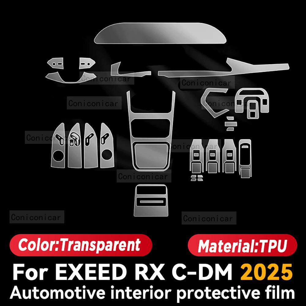 

TPU For EXEED RX C-DM 2025 Transparent Protective Film Car Interior Central Control Navigation Panel Auto Sticker Right rudder