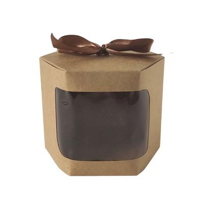 Cake Boxes with Ribbon Pastry PVC Clear Visual Window Paper Presents Gift Box Birthday Christmas Party Holiday