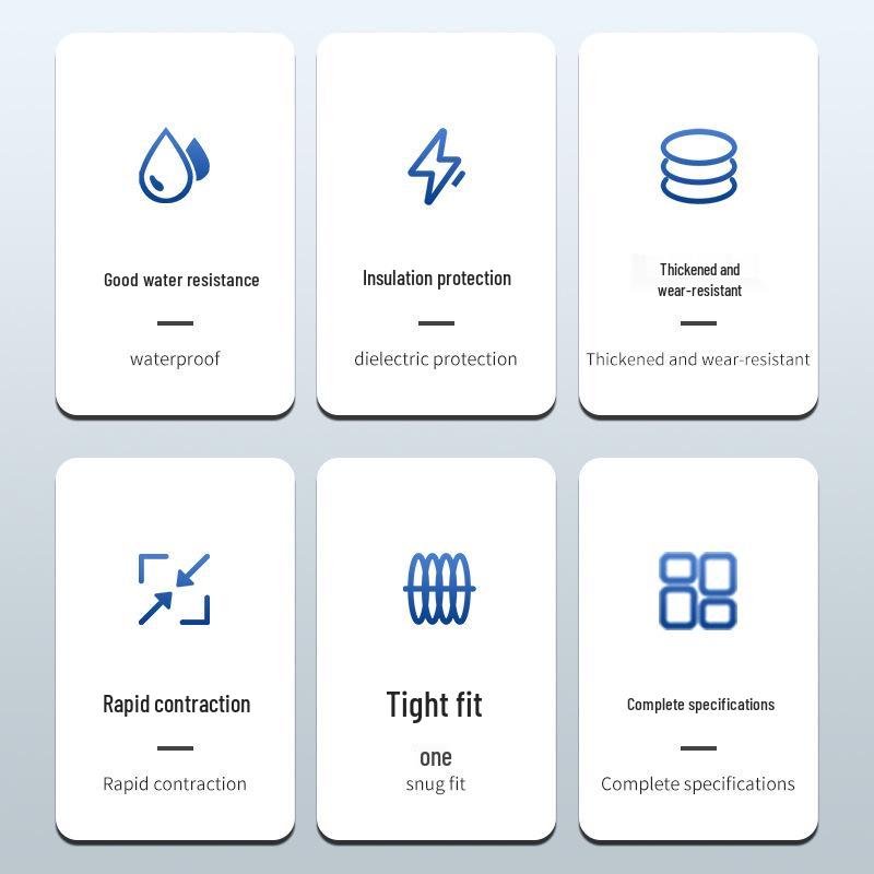 4-Pack Colored Heat Shrink Tube Insulating Sleeve for Data Cable Protection