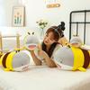 Shark Bee Plush Plushies Doll 2-in-1 Cross-dress Doll Hug Soft Cushion Soothing Pillow Companion Toy Stuffed