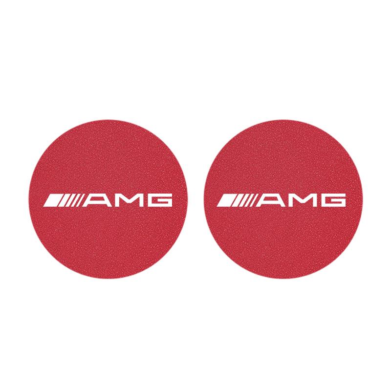 

2Pcs Car Leather Interior Water Cup Cushion Keychain For Mercedes Benz AMG Smart W205 C300 W203 W206 W108 W124 W126 W140 W168 W1