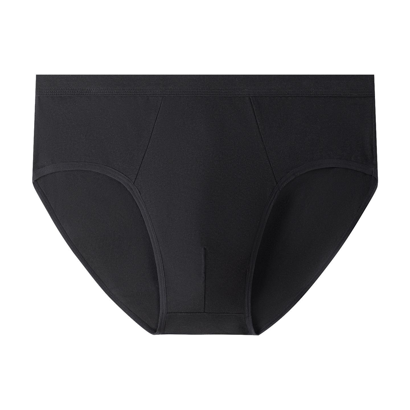 

Plus Size Men s Spring and Summer Pure Cotton 10A Bacteriostatic Crotch Breathable Mid Waist Triangle Briefs XL чёрный