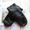 Winter Warm Sheepskin Fur Mittens Men's Thickened Windproof and Cold-Proof Wool Lining Plus Fertilizer Increase Leather Gloves
