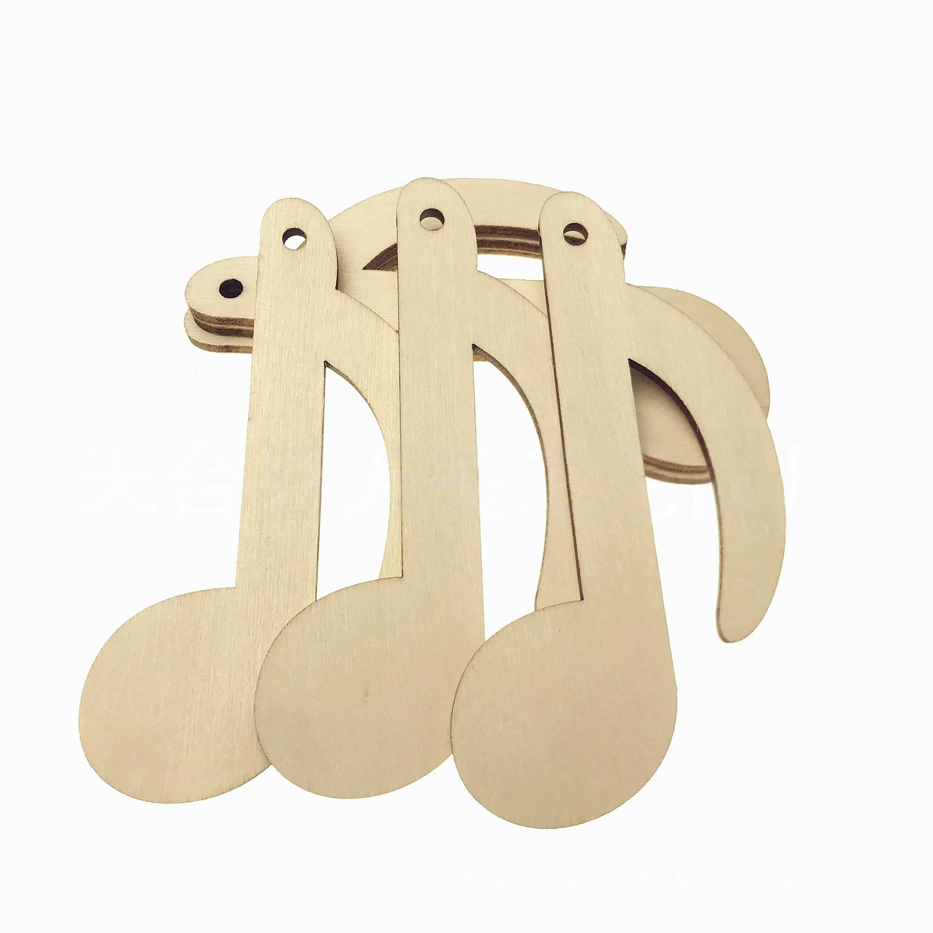 

10PCS Wooden Musical Notes Cutouts Wood Musical Notes Hanging Ornaments DIY Craft Gift Tags for Home Party Decoration 80mm(3.15inch)