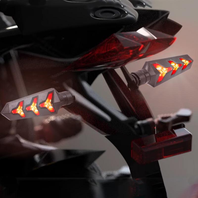 Motocyklové LED směrové světlo Tekoucí vodní blinkr Blikající světla Ohebný Vysoký jas Moto Zadní Blikač Kontrolka