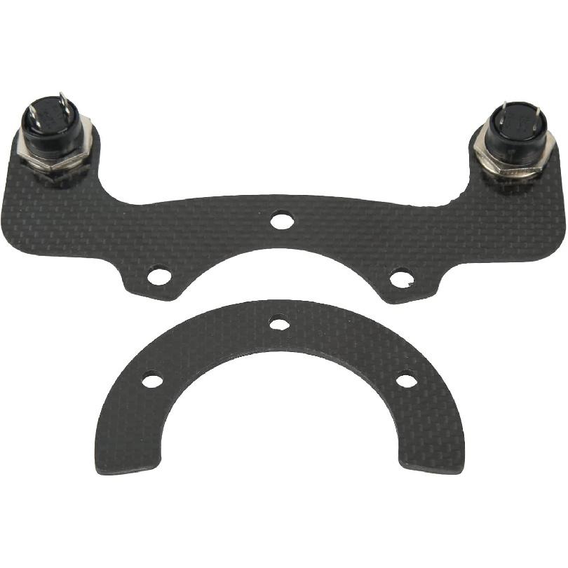 Acouto Universelles 6-Loch Rennsport-Lenkrad Hupenknopf-Kit, Lenkrad-Hupenknopf 6 Löcher Kohlefaser Externes Hupenknopf-Kit Lenkung