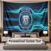 Benutzerdefinierte Namens-Text-Wandteppich West Bromwich Albion Personalisierter Polyester-Wandteppich für Schlafzimmer und Zimmer