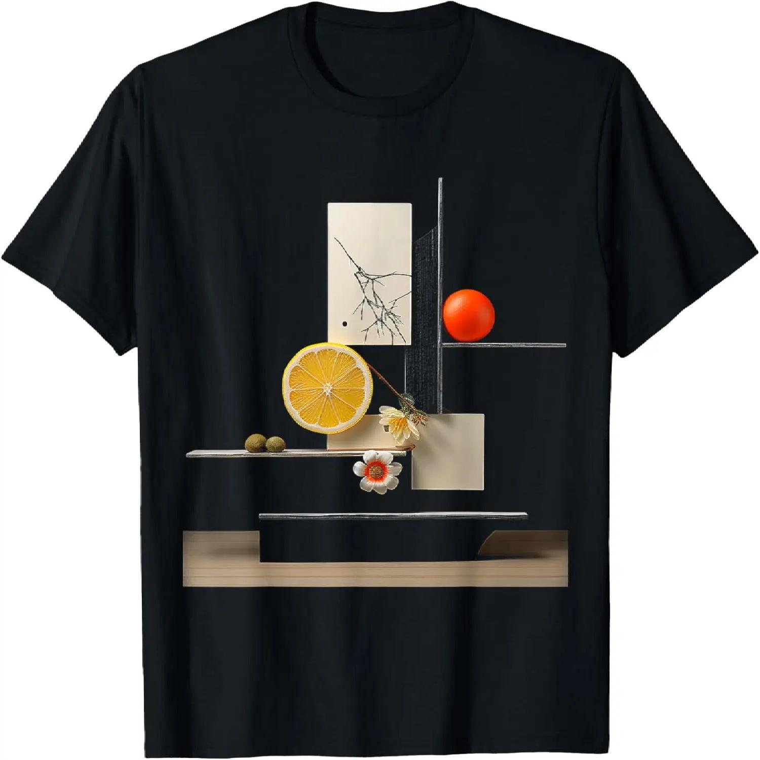 Lemon Geometric Art Flowers Graphic Motif Lemon T-Shirt XXXXXL разноцветный
