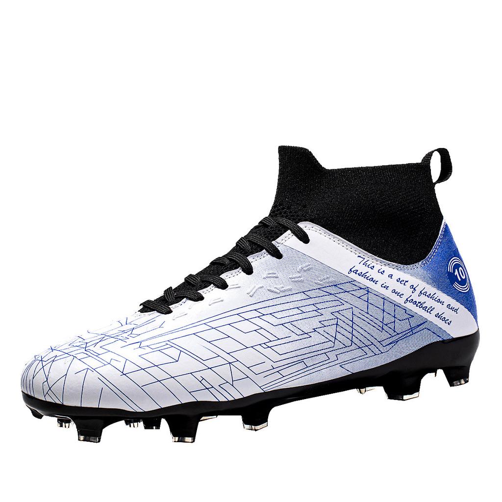 High-top football shoes new 2024 student professional training long spikes youth broken nails Champions League football shoes