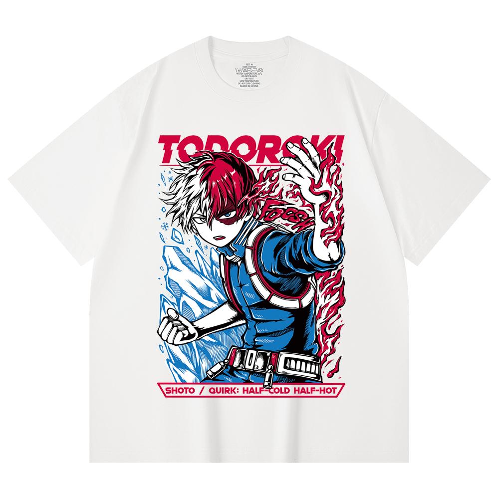 230 Gsm 100% Cotton My Hero Academia V10 Shoto Print Unisex Heavy Cotton T Shirt