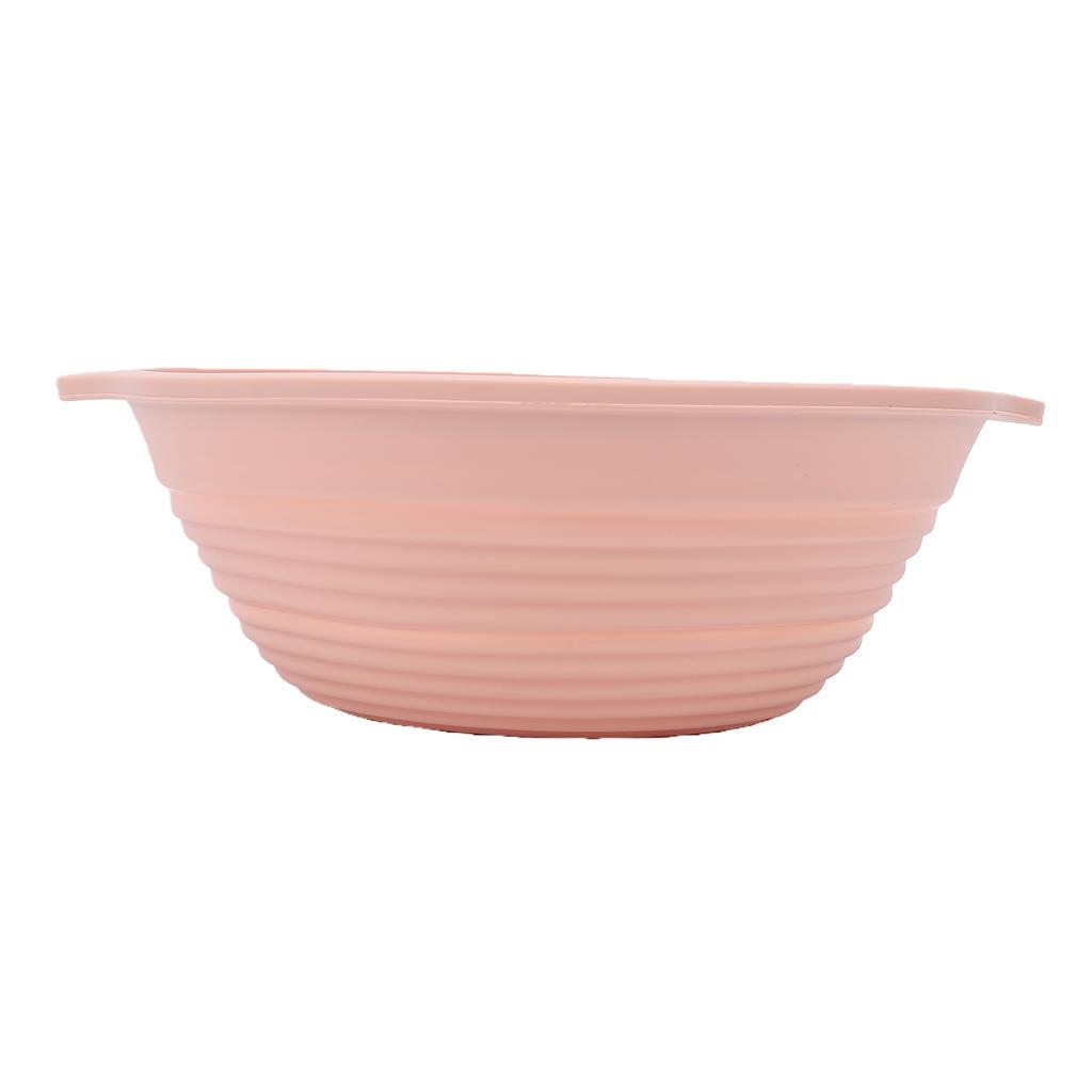 Silicone Bread Proofing Basket Built In Reinforced Steel Rim Ring Round Dough Proofing Bowl Container with Handles