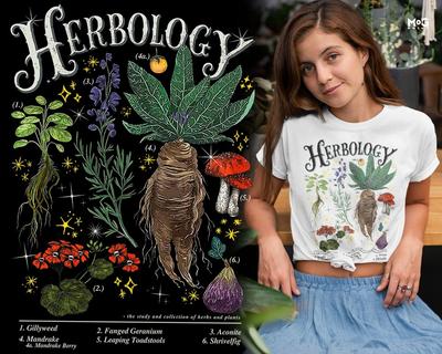 Magical Herbology T-shirt Botanical Plants Gift for Herbalist andNature Lovers