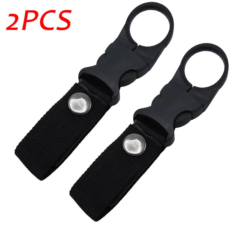 1/2/4PCS Webbing Buckle Hook Water Bottle Holder Clip Outdoor Military Nylon EDC Climb Carabiner Belt Backpack Hanger Camp Tools