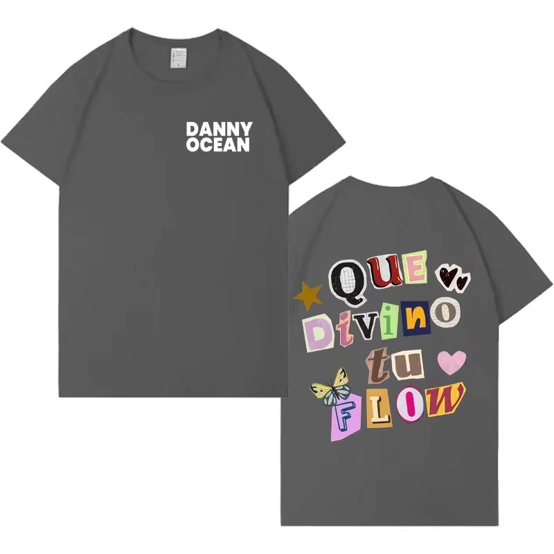 Rapper Danny Ocean Trendy Album Tshirt Mens Fashion Hot Sale Casual Y2K 2026 Spring Summer Crewneck Short Sleeve Top