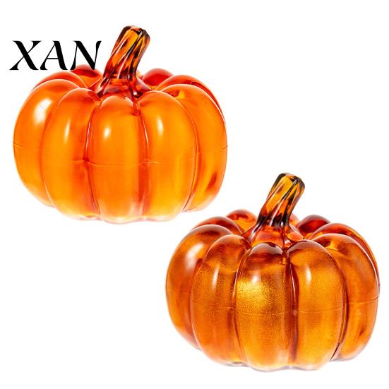 Indoor Pumpkin Decoration 2Pcs LED Glass Set Starry Night Design Halloween Decor Thanksgiving Lighted Lantern Fall Festive Lights