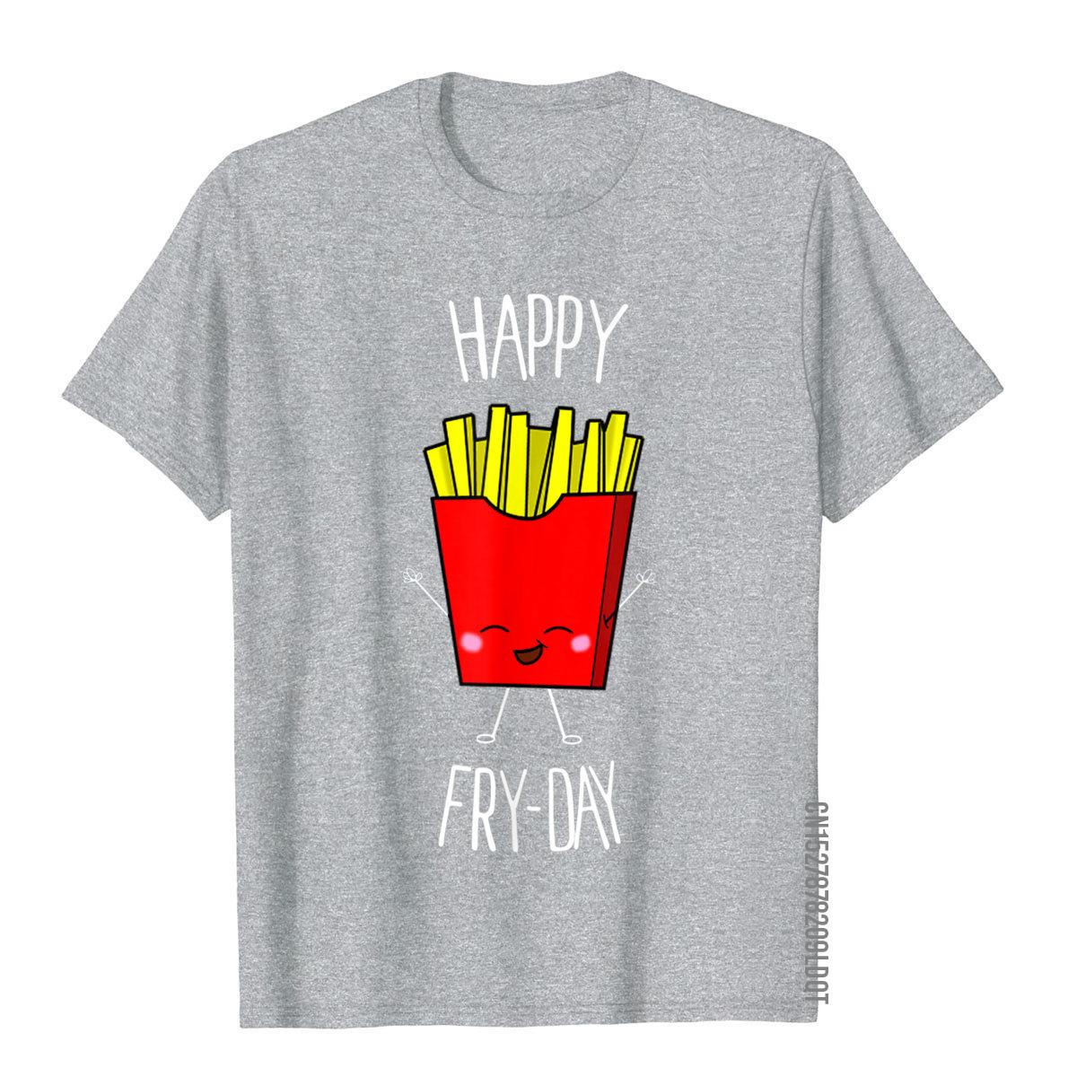 

Happy FryDay TShirt Cute Kawaii Food Shirt Cotton Mens Top TShirts Chinese Style Tops Shirts Fitted High Street 4XL
