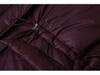 2024 Women's Wine Red Hooded Cotton Coat: European & American Style, Versatile & Fashionable Winter Wear