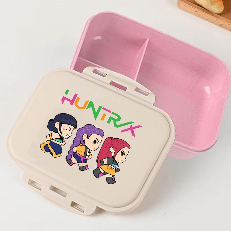 Portable Office Pink kpop Lunch Box Anime Food Storage Containers for k Pop School Picnic Lunchbox Office Dinner Case Gift
