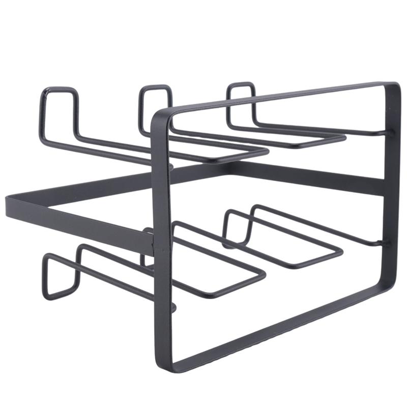 6 Glass Cups Stand Holder Drying Shelf Kitchen Water Cup Rack Home Hanging Drainer Storage Rack Accessories-B61B