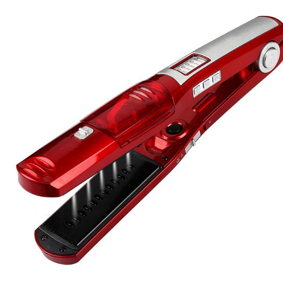 Ceramic Fast Heat Dry Wet Dual Straightener Steam Hair Use Electric Bangs Curler