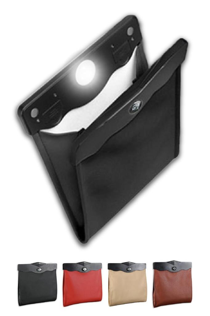 Lino Ulu Slim Car Trash Can with LED Lights Smooth Opening and Easy to and Can also be Used for Stylish Car Trash Car Accessories [Easy Installation,