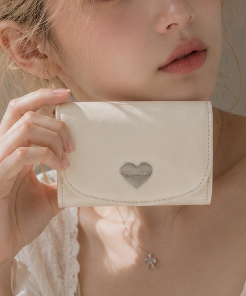 Matincox Heart Fold Wallet - Cream